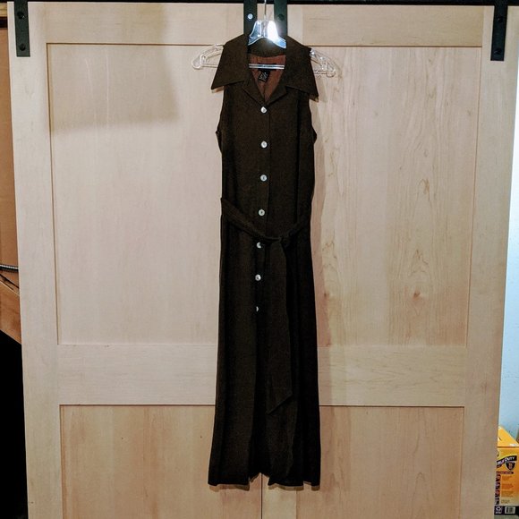 Brown Button Down Dress - Picture 1 of 1